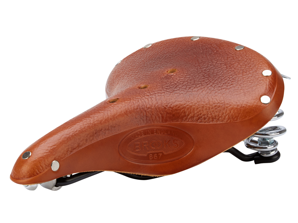Cykelsadel Brooks B67 Retro Læder Herre Honey 1 Cykelsadel Brooks B67 Retro Læder Herre Honey