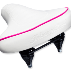 Johnny Loco Cruiser-Sadel Hvid Med Pink Detalje